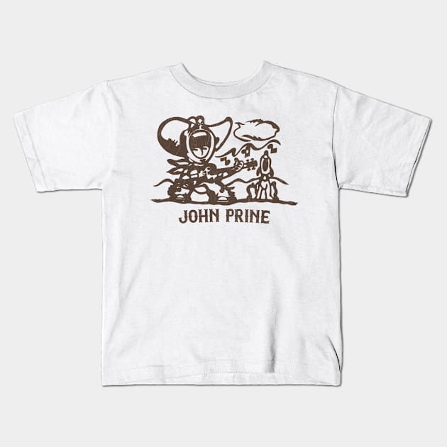 John Prine 70s Style Fan Design Kids T-Shirt by CultOfRomance